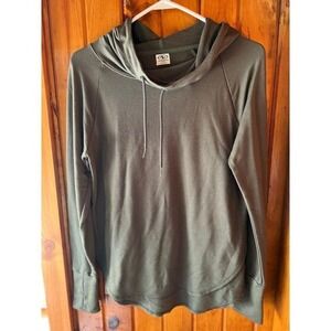 Women's‎ green Athletic Works long sleeve hooded top S 4-6